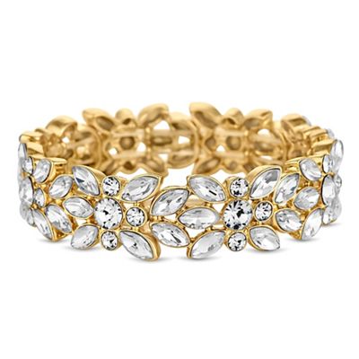 Designer floral crystal bracelet